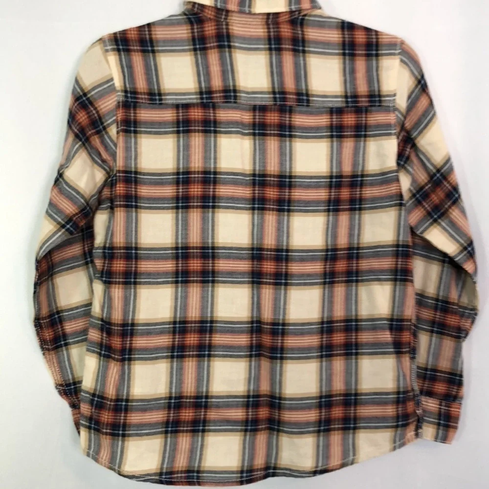 H&M Boys Plaid Shirt Long Sleeve Button / Olive Green Pullover Pants Size 7